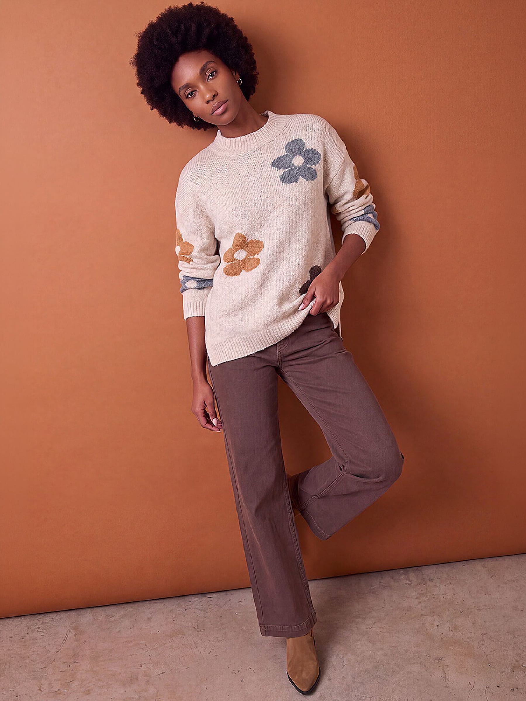 Buy Roman Natural Scattered Flower Jumper from Next USA