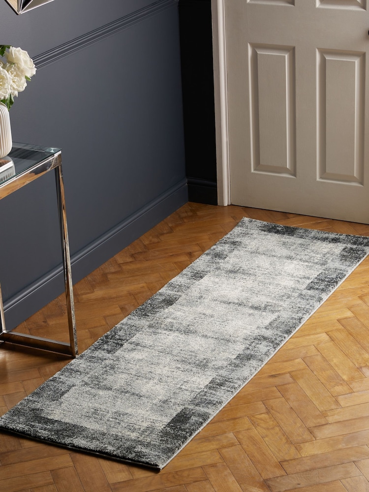 Grey Textured Border Runner - Image 1 of 5