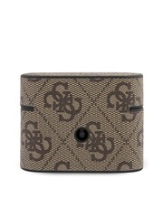 Guess Pc Pu 4G Round Shape Brown Airpods Case with Metal Logo - Image 2 of 2