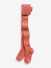 Oatmeal/Sage/Ginger Cotton Rich Rib Tights 3 Pack - Image 2 of 4