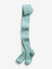 Oatmeal/Sage/Ginger Cotton Rich Rib Tights 3 Pack - Image 3 of 4