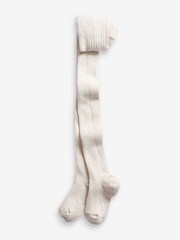 Oatmeal/Sage/Ginger Cotton Rich Rib Tights 3 Pack - Image 4 of 4