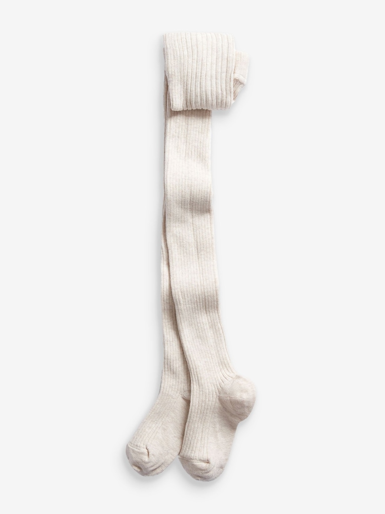 Oatmeal/Sage/Ginger Cotton Rich Rib Tights 3 Pack - Image 4 of 4 Oatmeal/Sage/Ginger Cotton Rich Rib Tights 3 Pack - Image 4 of 4