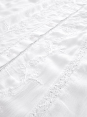White Embroidered Strappy Maxi Summer Dress - Image 7 of 8