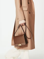 Reiss Brown Lexington Suede Leather Shoulder Bag - Image 1 of 6