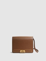Reiss Brown Lexington Suede Leather Shoulder Bag - Image 2 of 6