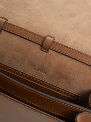 Reiss Brown Lexington Suede Leather Shoulder Bag - Image 3 of 6