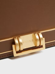 Reiss Brown Lexington Suede Leather Shoulder Bag - Image 5 of 6