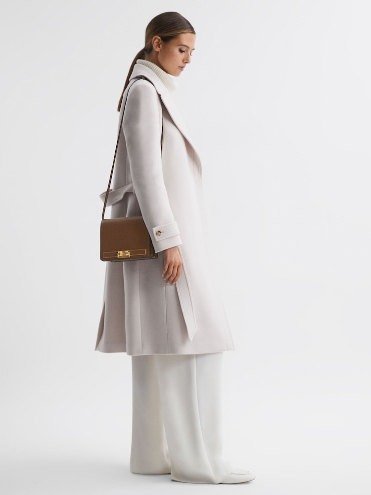 Reiss Brown Lexington Suede Leather Shoulder Bag - Image 6 of 6