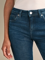 Inky Blue Denim Knee Length Shorts - Image 3 of 5