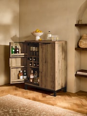Dark Bronx Oak Effect Drinks Cabinet - Image 2 of 4