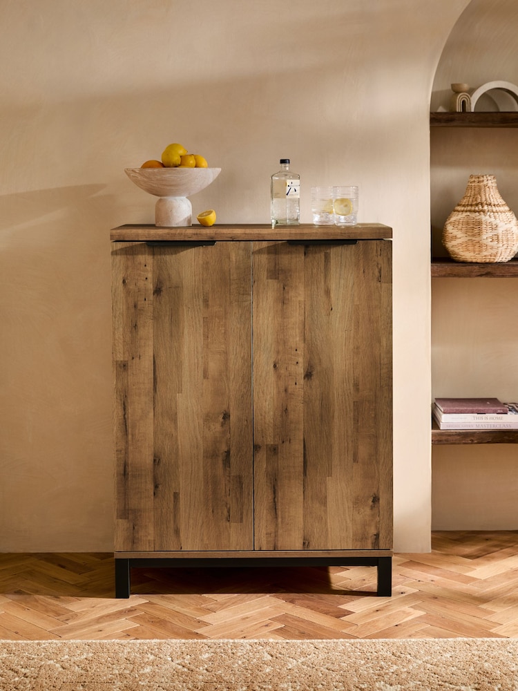 Dark Bronx Oak Effect Drinks Cabinet - Image 4 of 4