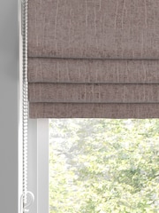 Mink Brown Chenille Made to Measure Roman Blind - Image 2 of 6