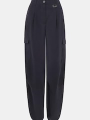 Whistles Blue Grace Luxe Cargo Trousers - Image 1 of 4