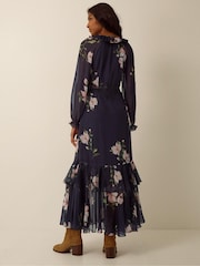 Monsoon Rowena V-Neck Ruffle Floral Print Maxi Dress - Image 2 of 4