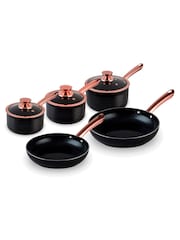 Tower Set of 5 Black Linear Saucepan Set - Image 1 of 5