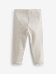 Oatmeal Cream Lace Trim Leggings (3mths-7yrs) - Image 2 of 3