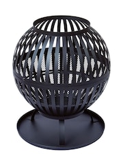Premier Decorations Ltd Black Garden Metal Ball Fire Pit - Image 1 of 3