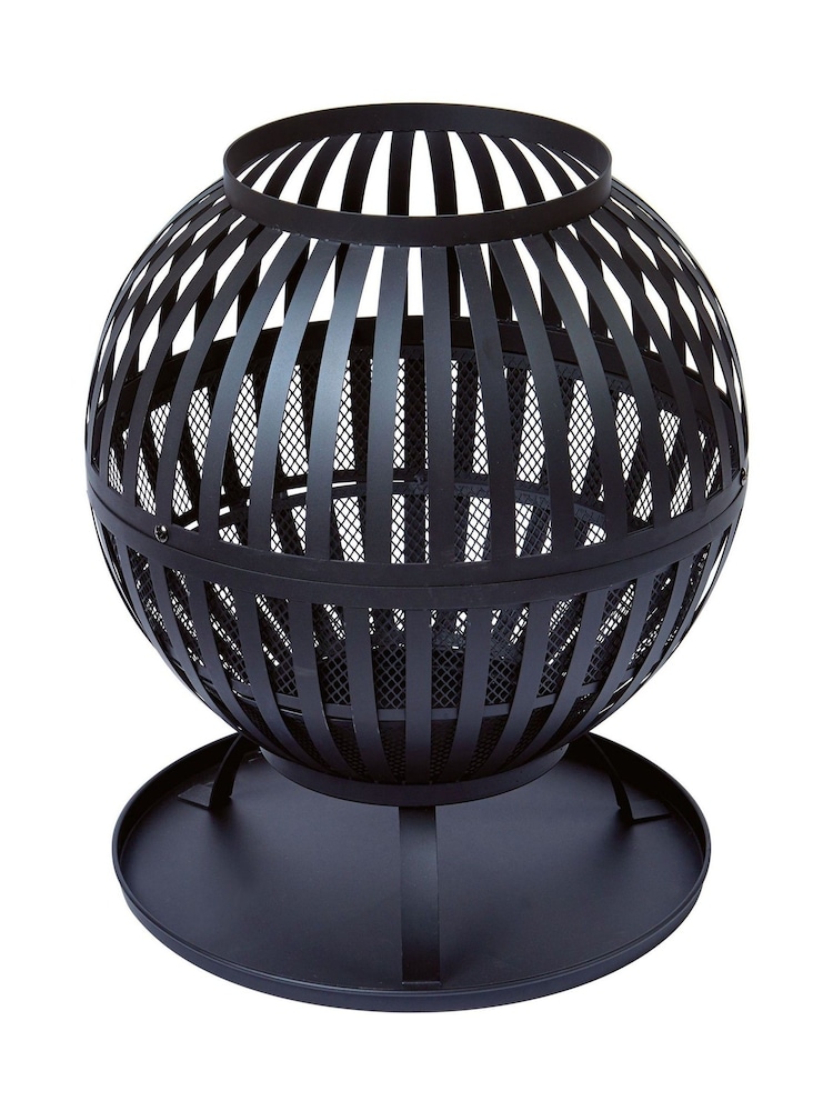Premier Decorations Ltd Black Garden Metal Ball Fire Pit - Image 1 of 3