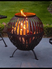 Premier Decorations Ltd Black Garden Metal Ball Fire Pit - Image 3 of 3