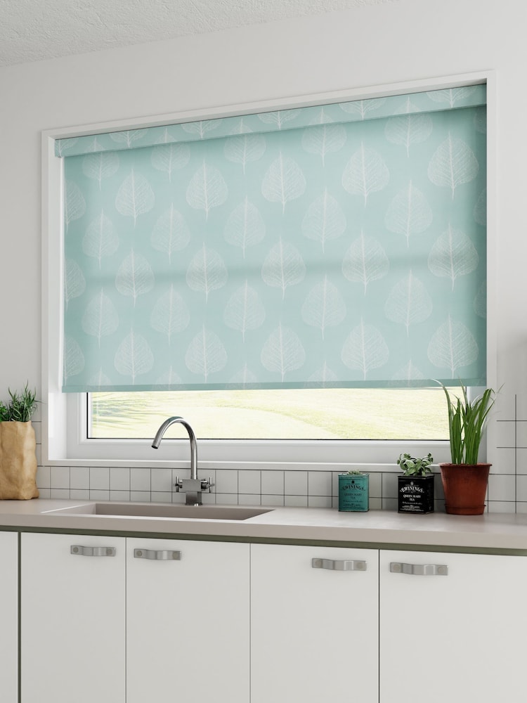 Jade Blue Rowen Made To Measure Roller Blind - Image 2 of 5