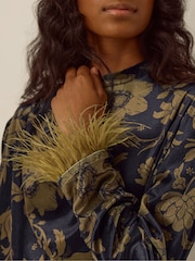 Monsoon Blue Princella Sleeve Floral Velvet Top - Image 3 of 4