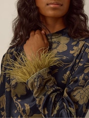 Monsoon Blue Princella Sleeve Floral Velvet Top - Image 4 of 4