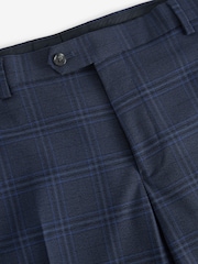 Blue Slim Bold Check Suit Trousers - Image 6 of 8