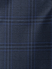 Blue Slim Bold Check Suit Trousers - Image 8 of 8