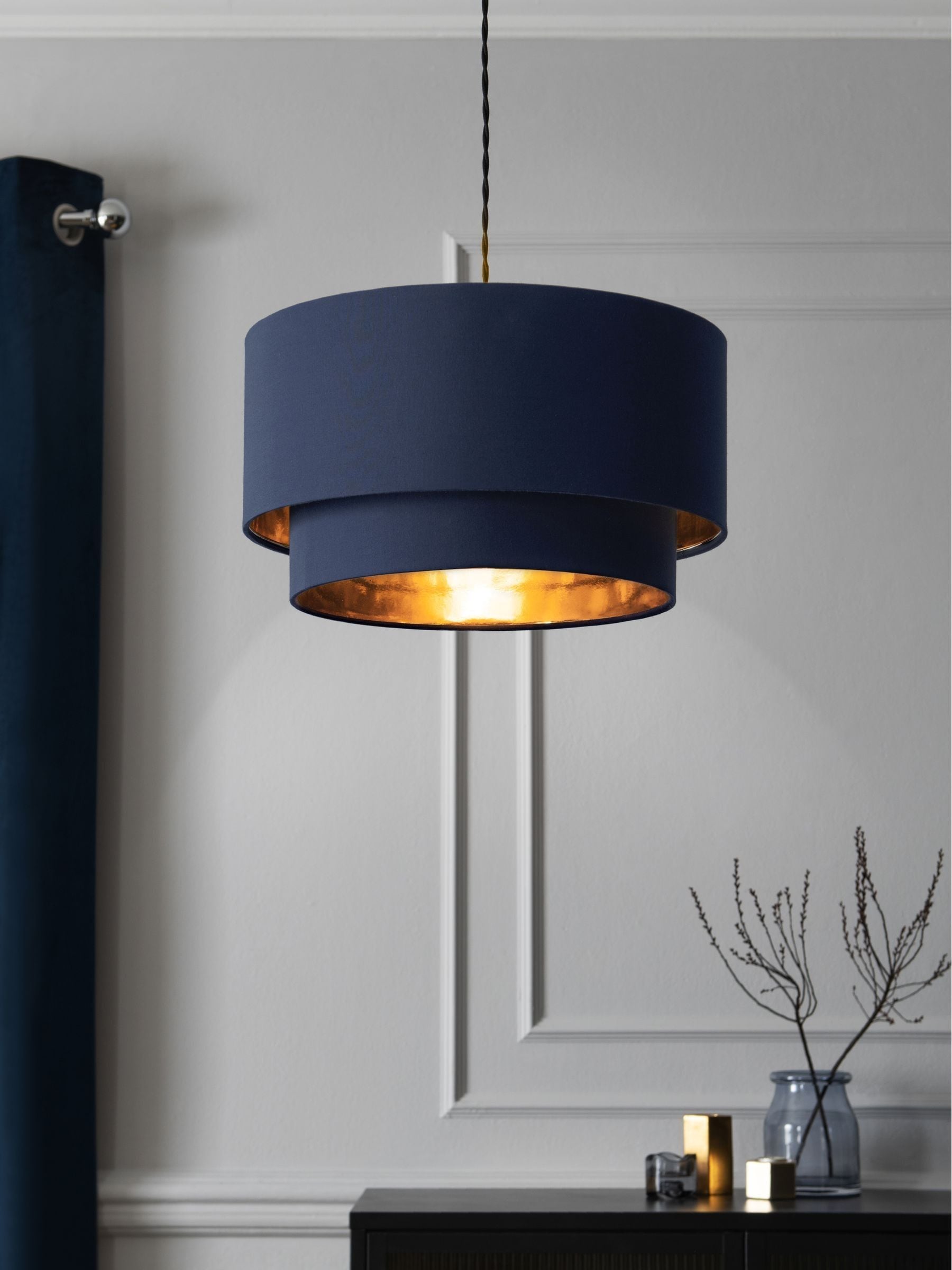 Navy lamp shade next discount