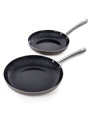 Morphy Richards Set of 2 Silver Frying Pan Set - Image 1 of 4
