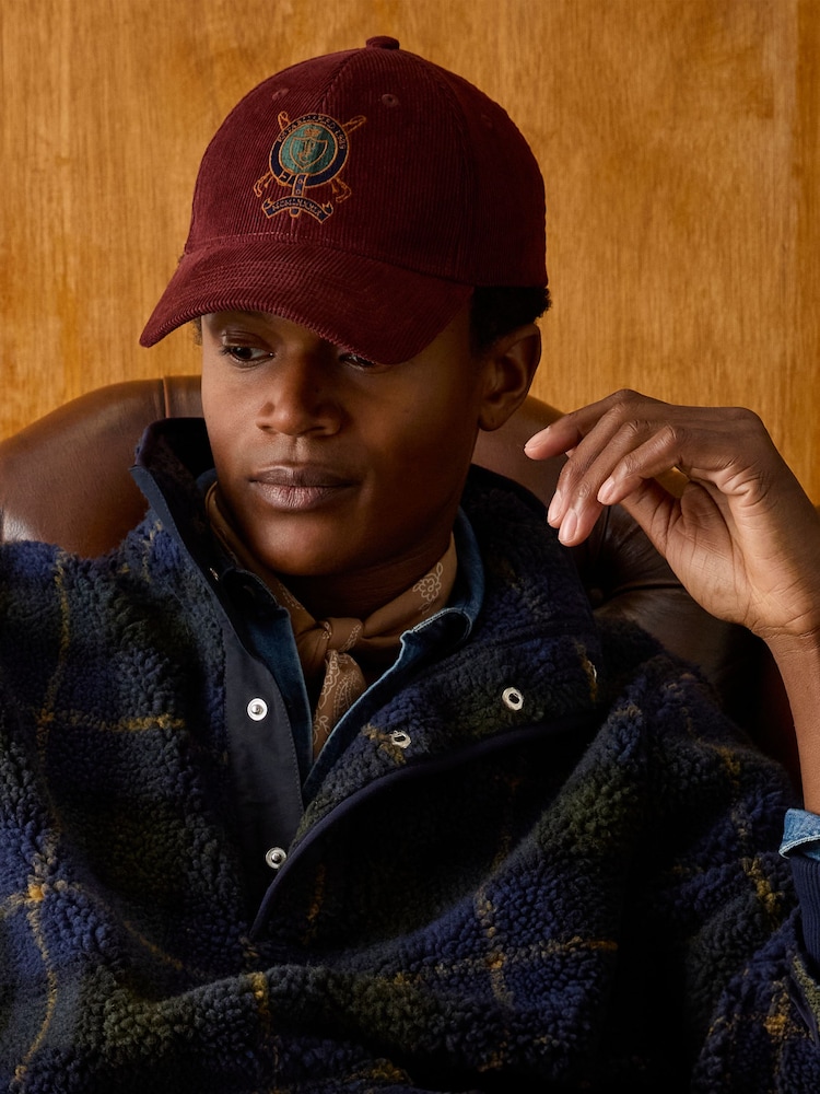 Joules Chadwick Burgundy Corduroy Cap - Image 1 of 12