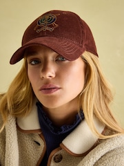 Joules Chadwick Burgundy Corduroy Cap - Image 6 of 12