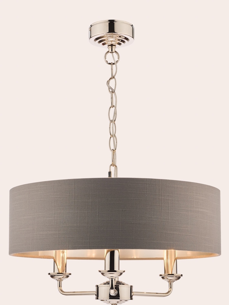 Laura Ashley Charcoal Sorrento Ceiling Light - Image 2 of 5