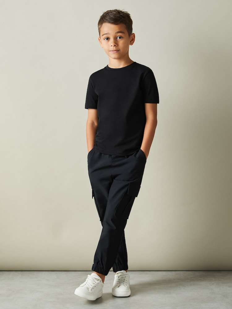 Reiss Black Bless 9-13 yrs Crew Neck T-Shirt - Image 1 of 4