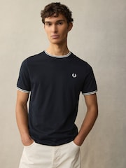 Fred Perry Twin Tipped Logo T-Shirt - Image 1 of 8