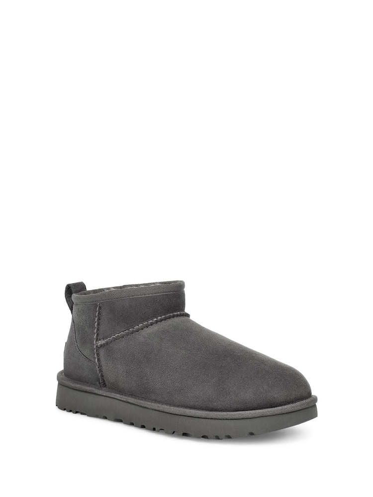 UGG Grey Ultra Mini Classic Boots - Image 2 of 4