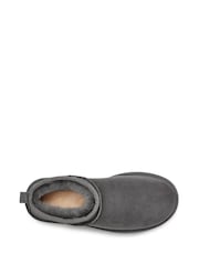 UGG Grey Ultra Mini Classic Boots - Image 3 of 4