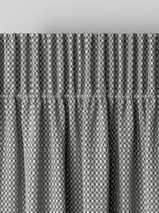 Grey Chenille Check Made to Measure Curtains - Image 5 of 8