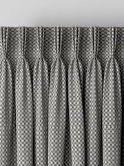Grey Chenille Check Made to Measure Curtains - Image 6 of 8