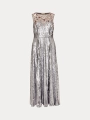 Phase Eight Metallic Lainey Shimmer Sequin Midi Dress - Image 6 of 6