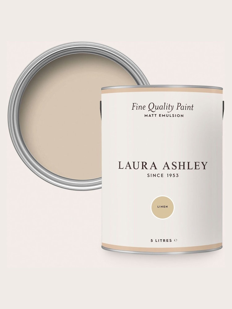 Laura Ashley Beige Linen Matt Emulsion 5LT Paint - Image 4 of 4