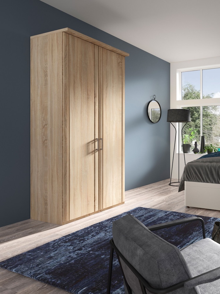 Wiemann Natural Torquay Wood Semi Fitted Double Wardrobe - Image 1 of 4 Wiemann Natural Torquay Wood Semi Fitted Double Wardrobe - Image 1 of 4