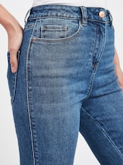 Mid Blue Denim Skinny Cropped Jeans - Image 3 of 5