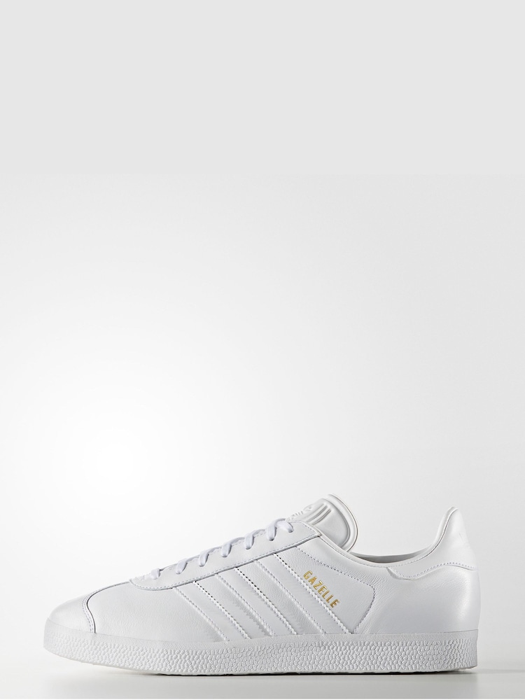 adidas Originals White Gazelle Trainers - Image 1 of 8