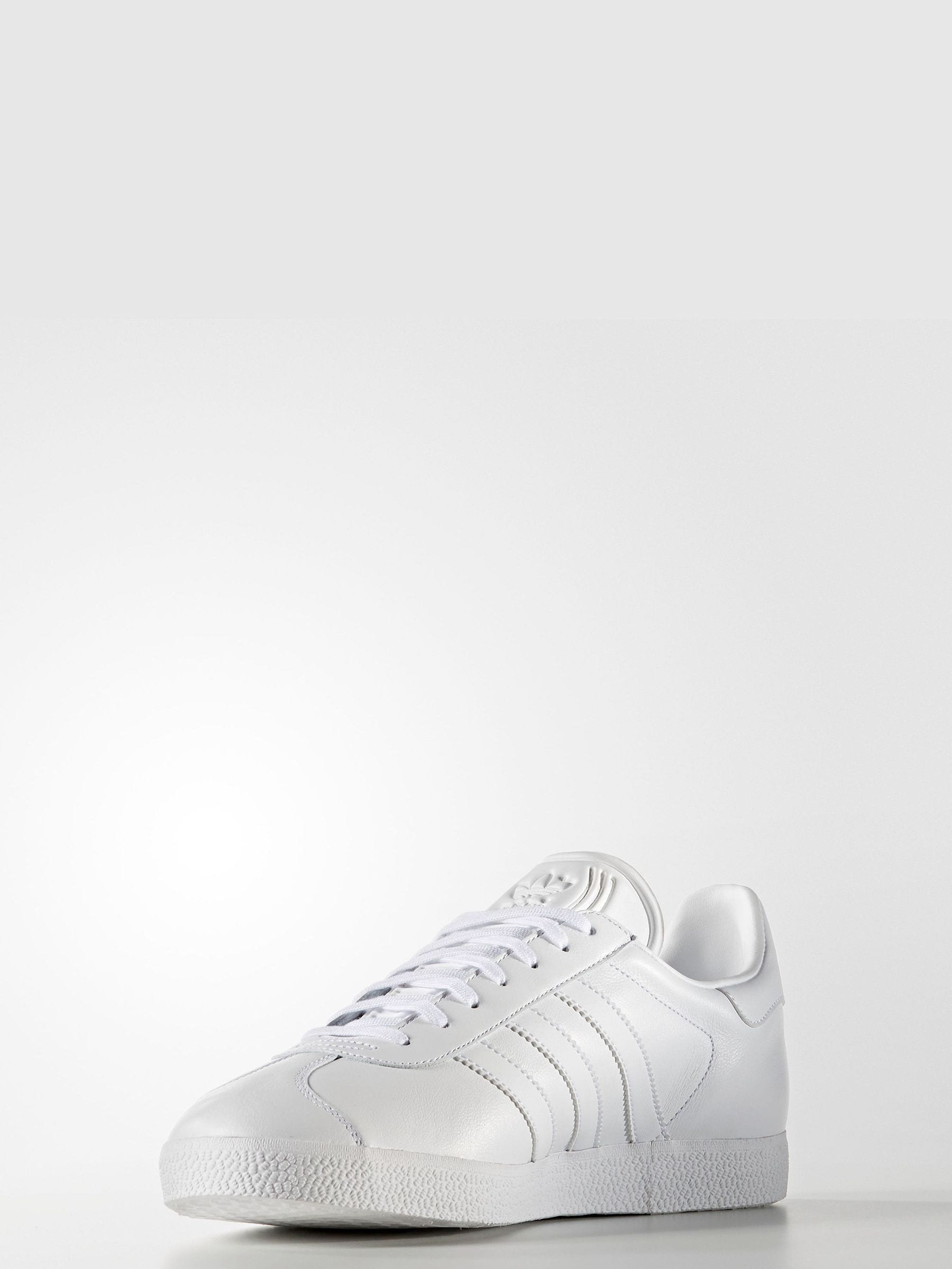 Mens adidas white gazelle trainers store