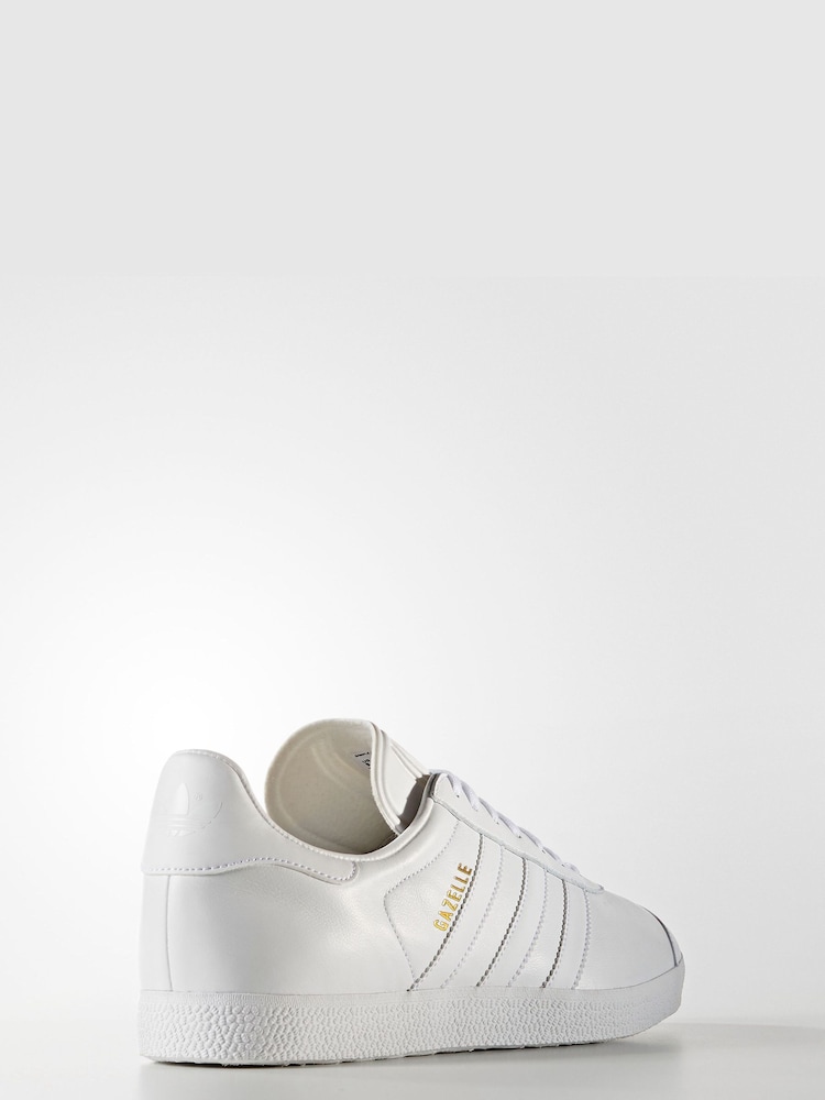 adidas Originals White Gazelle Trainers - Image 3 of 6