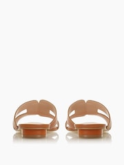 Dune London Tan Brown Wide Fit Loupe Smart Slider Sandals - Image 7 of 10