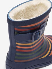 Muted Stripe Warm Lined Buckle Wellies - Image 3 of 4
