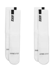Nike White/Black Multiplier Crew Socks 2 Pack - Image 3 of 5
